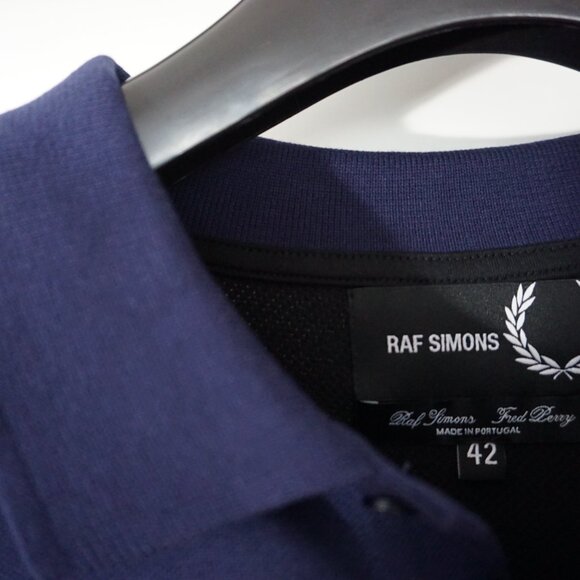 BNWT SS19 RAF SIMONS X FRED PERRY TWO TONE POLO SHIRT 42 - Picture 5 of 9